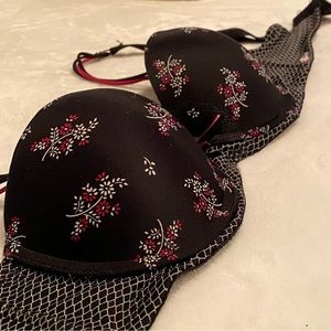 La Vie En Rose floral push up bra